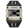 men's digital watch 46mm square led display, alarm, stopwatch, backlight, water resistant