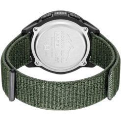 men's digital watch nylon strap, carbon fiber case, 45mm hardlex display