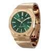 men's analog watch – stainless steel bracelet, luminous hands, water resistant