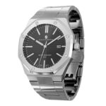 Men's Analog Watch - Stainless Steel Strap, 44mm Round Steel Case, Luminous Hands, Water Resistant
