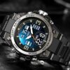 anadigi sport men's watch 53mm alarm, calendar, water resistant