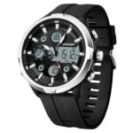Anadigi Sport Men's Watch 53mm - Silicone Strap, Acrylic Crystal, Water-Resistant, Analog-Digital Display